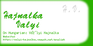 hajnalka valyi business card